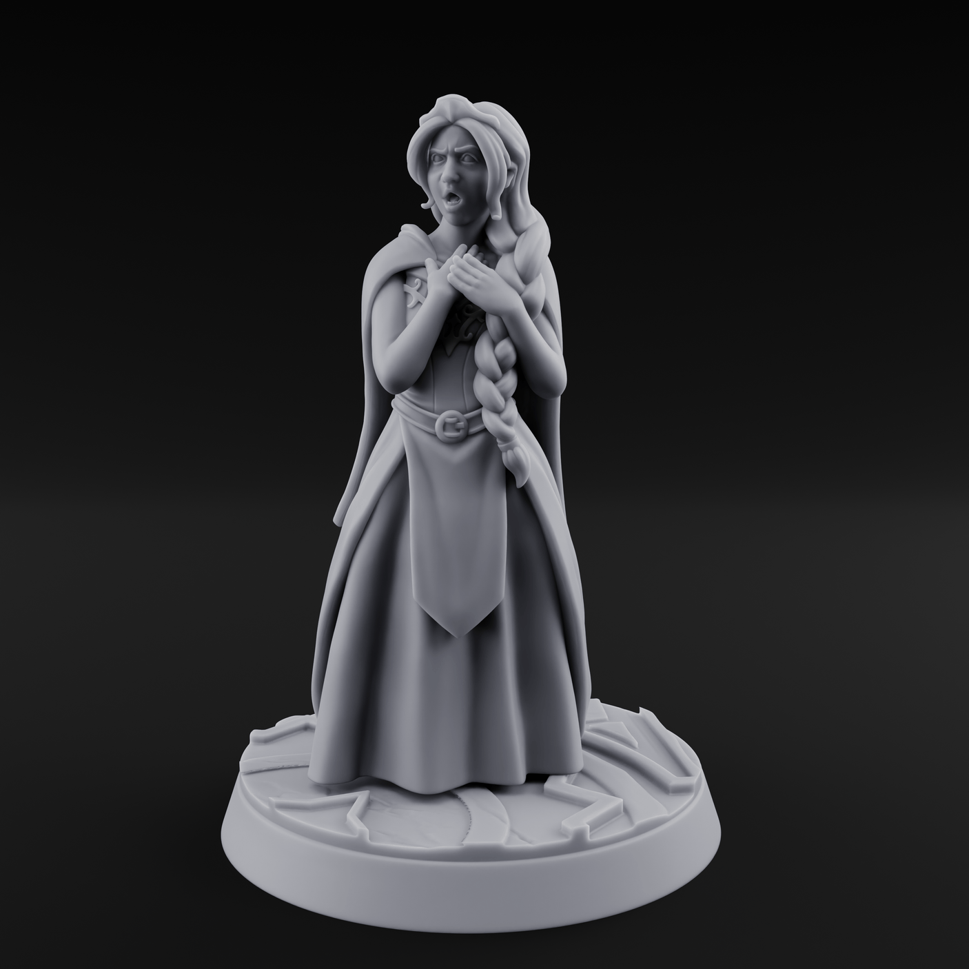 Clutching Her Pearls Human Princess Miniature for Dungeons and Dragons, Pathfinder or other TTRPGs