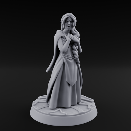 Clutching Her Pearls Human Princess Miniature for Dungeons and Dragons, Pathfinder or other TTRPGs