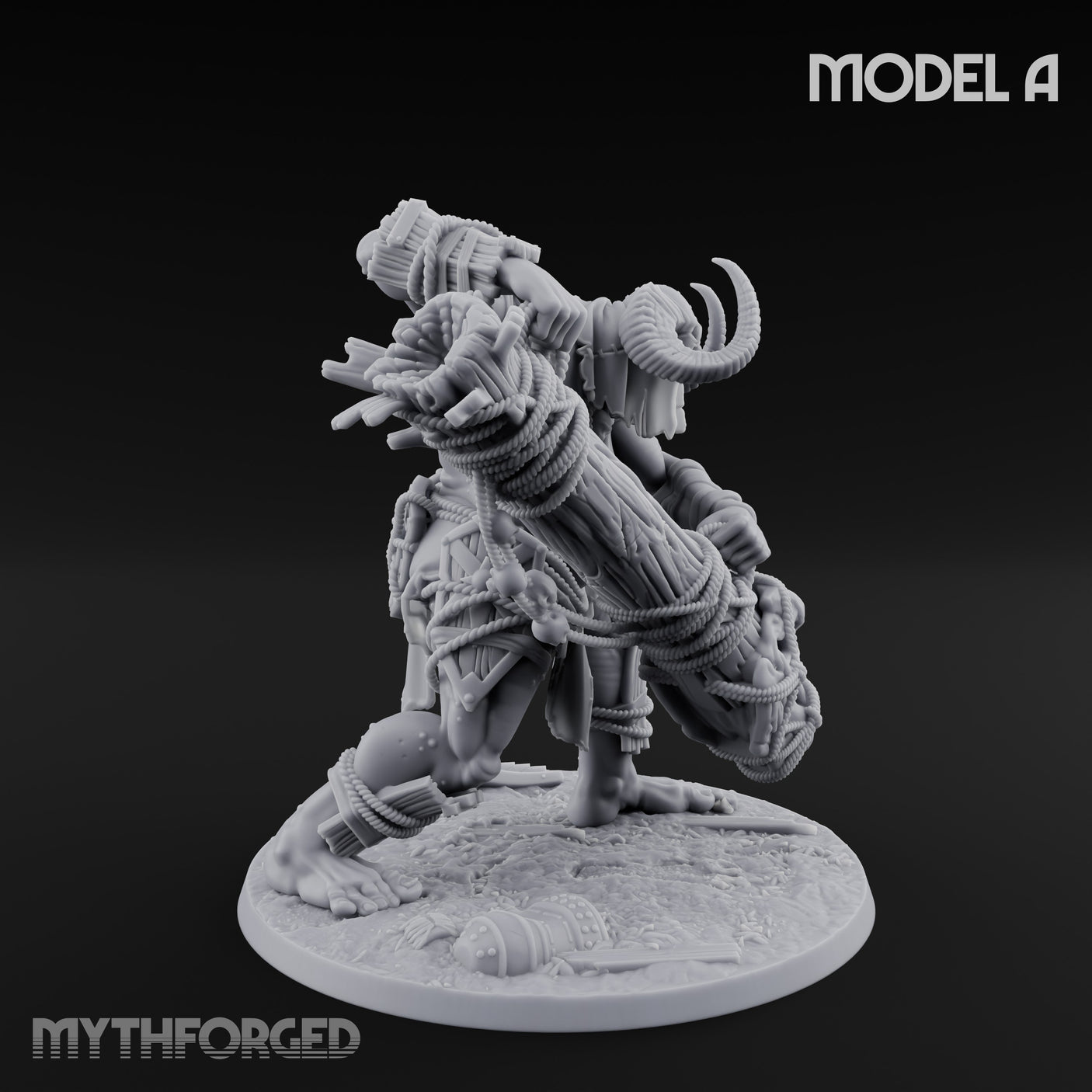 Prisoner Dangling Hill Giant Marauders A Miniature for Dungeons and Dragons, Pathfinder or other TTRPGs