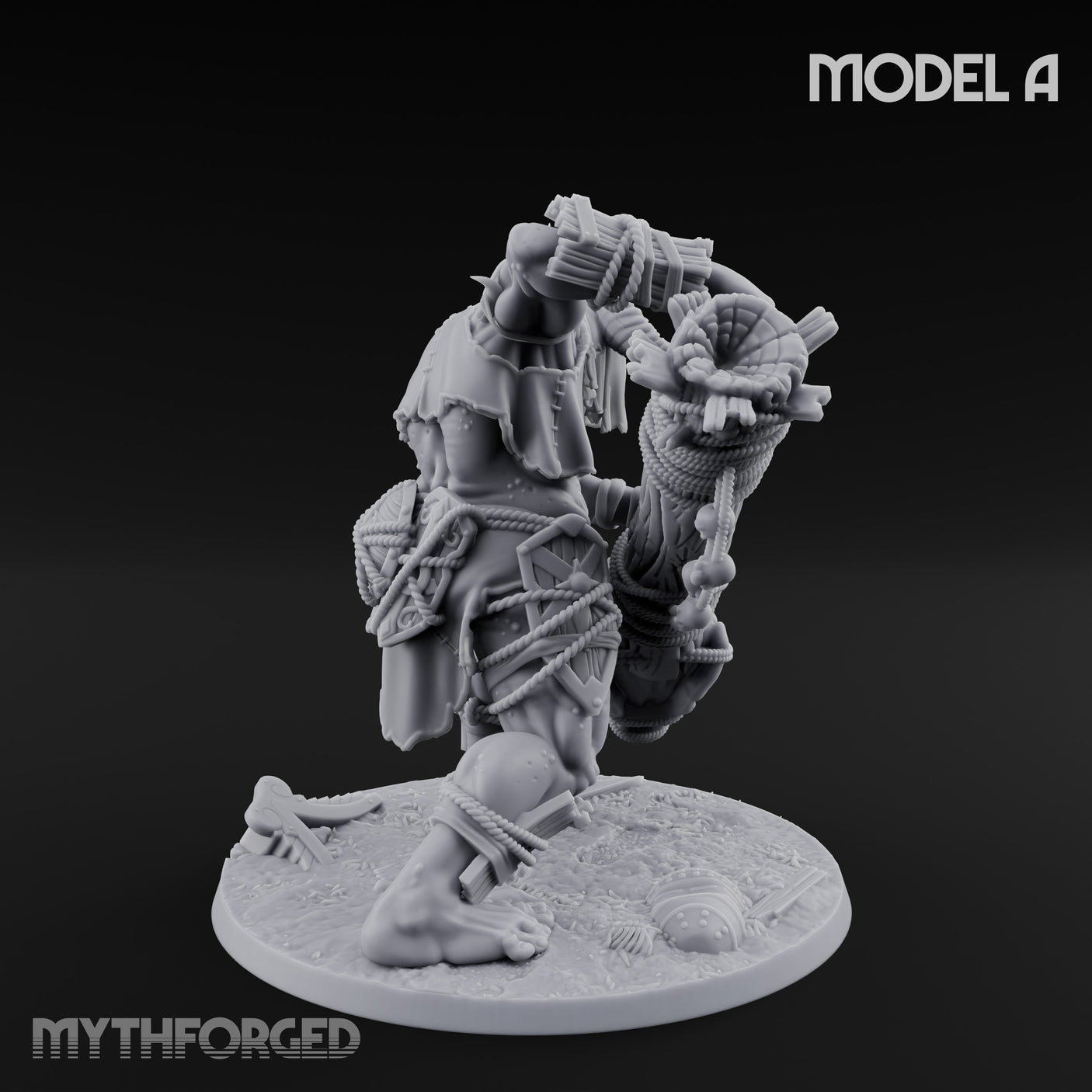 Prisoner Dangling Hill Giant Marauders A Miniature for Dungeons and Dragons, Pathfinder or other TTRPGs