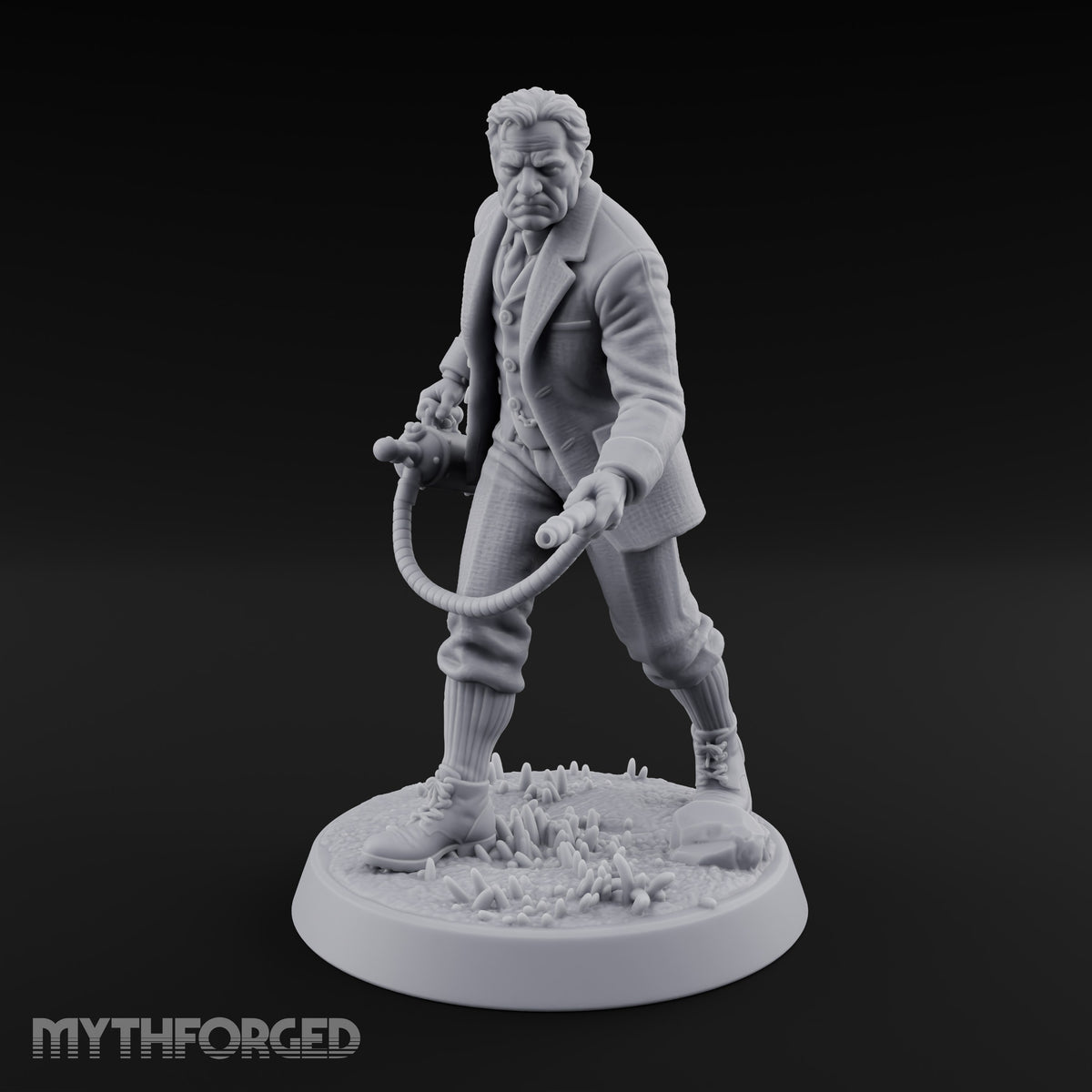Tenure Cannot Save Him Now Human Professor with Canister Sprayer and Hose