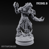 Perched And Brandishing Rakshasa Prowlers Miniature for Dungeons and Dragons, Pathfinder or other TTRPGs