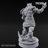 Perched And Brandishing Rakshasa Prowlers B Miniature for Dungeons and Dragons, Pathfinder or other TTRPGs