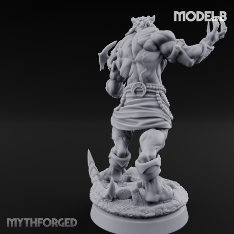 Perched And Brandishing Rakshasa Prowlers B Miniature for Dungeons and Dragons, Pathfinder or other TTRPGs
