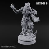 Perched And Brandishing Rakshasa Prowlers B Miniature for Dungeons and Dragons, Pathfinder or other TTRPGs