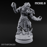 Perched And Brandishing Rakshasa Prowlers B Miniature for Dungeons and Dragons, Pathfinder or other TTRPGs