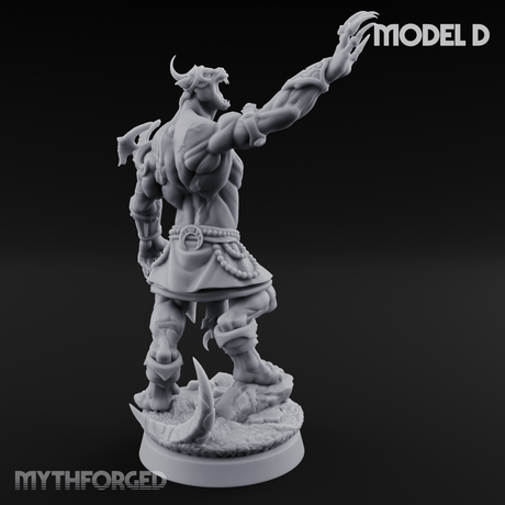 Perched And Brandishing Rakshasa Prowlers D Miniature for Dungeons and Dragons, Pathfinder or other TTRPGs