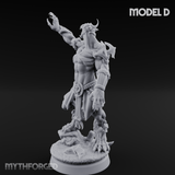 Perched And Brandishing Rakshasa Prowlers D Miniature for Dungeons and Dragons, Pathfinder or other TTRPGs