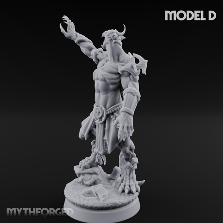 Perched And Brandishing Rakshasa Prowlers D Miniature for Dungeons and Dragons, Pathfinder or other TTRPGs