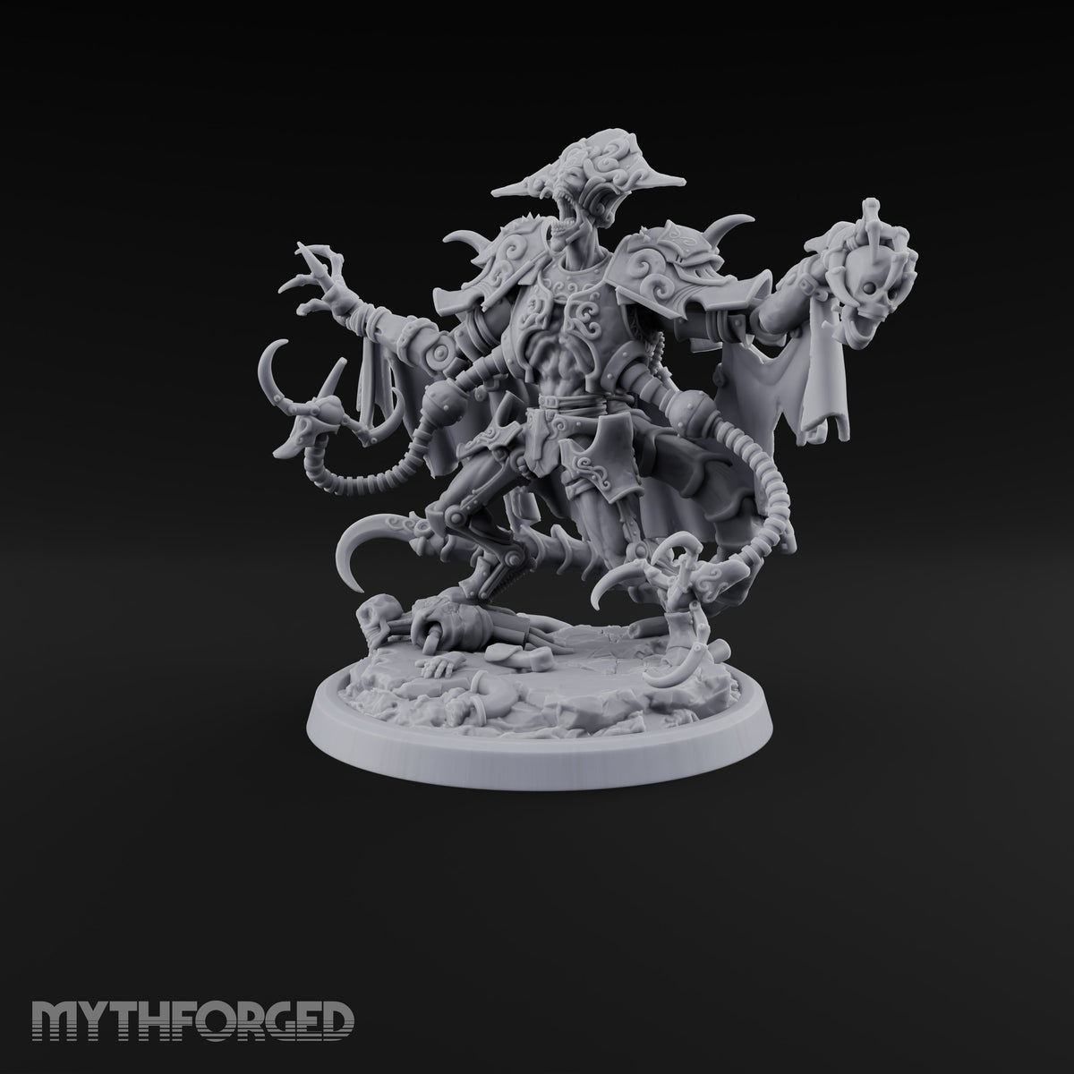 Hands to Spare Warforged Automaton with Hooked Hose Arms and Tattered Cape