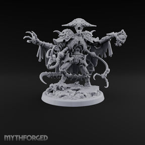 Hands to Spare Warforged Automaton with Hooked Hose Arms and Tattered Cape