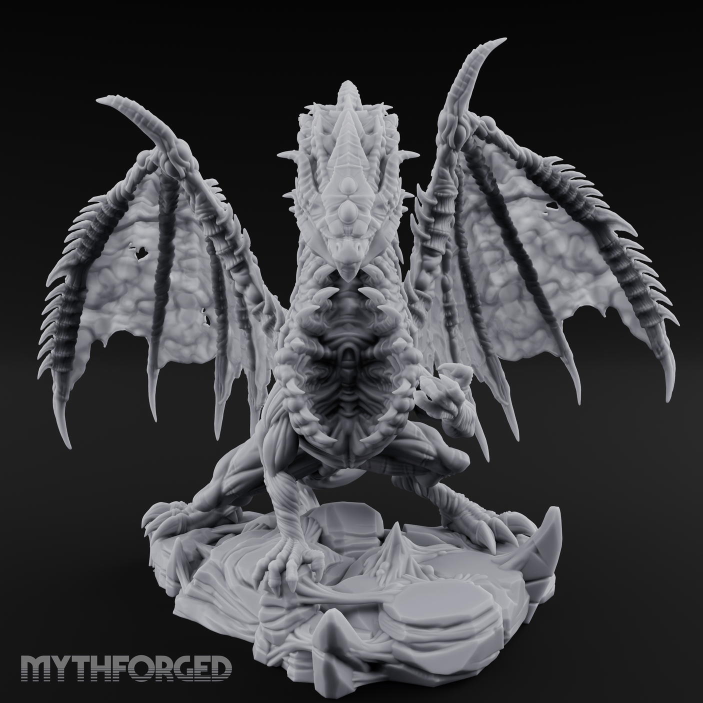 Mesmerising Purple Dragon Miniature for Dungeons and Dragons, Pathfinder or other TTRPGs