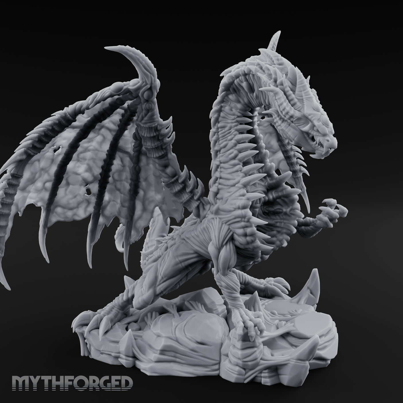 Mesmerising Purple Dragon Miniature for Dungeons and Dragons, Pathfinder or other TTRPGs