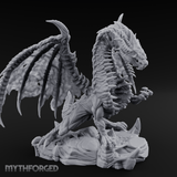 Mesmerising Purple Dragon Miniature for Dungeons and Dragons, Pathfinder or other TTRPGs