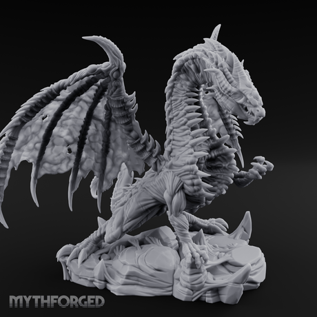 Mesmerising Purple Dragon Miniature for Dungeons and Dragons, Pathfinder or other TTRPGs