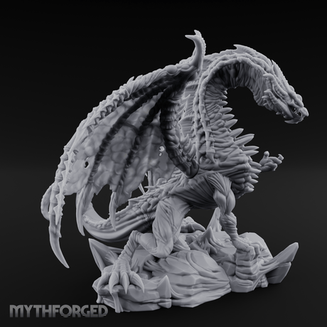 Mesmerising Purple Dragon Miniature for Dungeons and Dragons, Pathfinder or other TTRPGs
