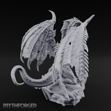 Mesmerising Purple Dragon Miniature for Dungeons and Dragons, Pathfinder or other TTRPGs