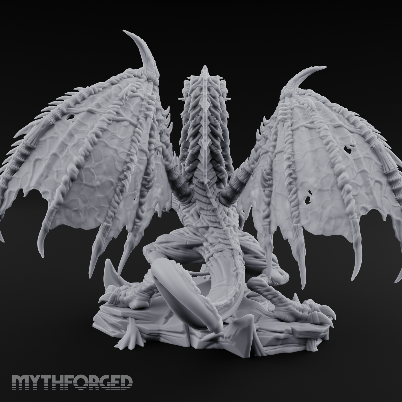 Mesmerising Purple Dragon Miniature for Dungeons and Dragons, Pathfinder or other TTRPGs