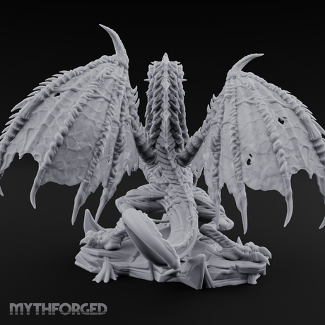 Mesmerising Purple Dragon Miniature for Dungeons and Dragons, Pathfinder or other TTRPGs