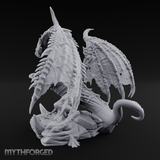 Mesmerising Purple Dragon Miniature for Dungeons and Dragons, Pathfinder or other TTRPGs