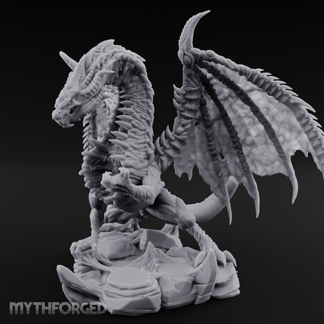 Mesmerising Purple Dragon Miniature for Dungeons and Dragons, Pathfinder or other TTRPGs