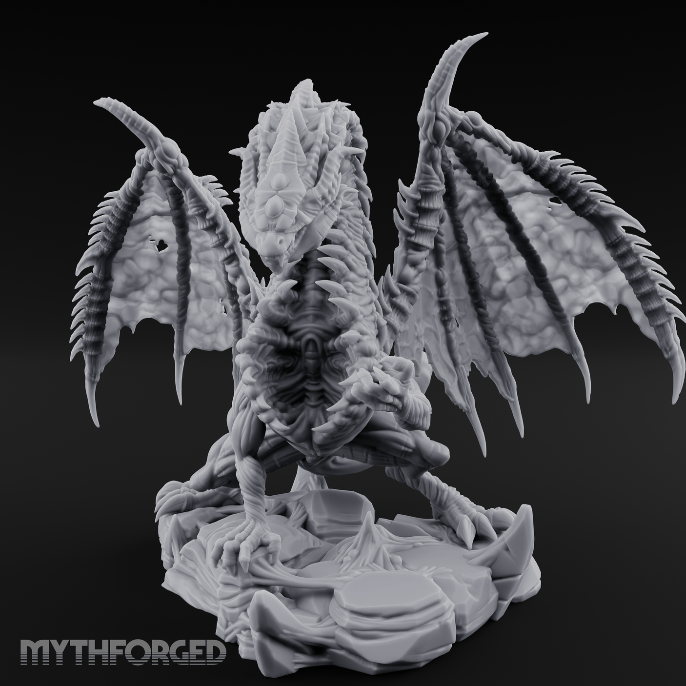 Mesmerising Purple Dragon Miniature for Dungeons and Dragons, Pathfinder or other TTRPGs