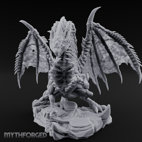 Mesmerising Purple Dragon Miniature for Dungeons and Dragons, Pathfinder or other TTRPGs