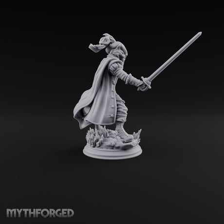 Tipping His Hat Tabaxi Swashbuckler Miniature for Dungeons and Dragons, Pathfinder or other TTRPGs