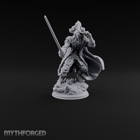 Tipping His Hat Tabaxi Swashbuckler Miniature for Dungeons and Dragons, Pathfinder or other TTRPGs