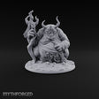 Gut Feeling Hezrou Fiend Demon with Flaming Staff
