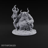 Gut Feeling Hezrou Fiend Demon with Flaming Staff