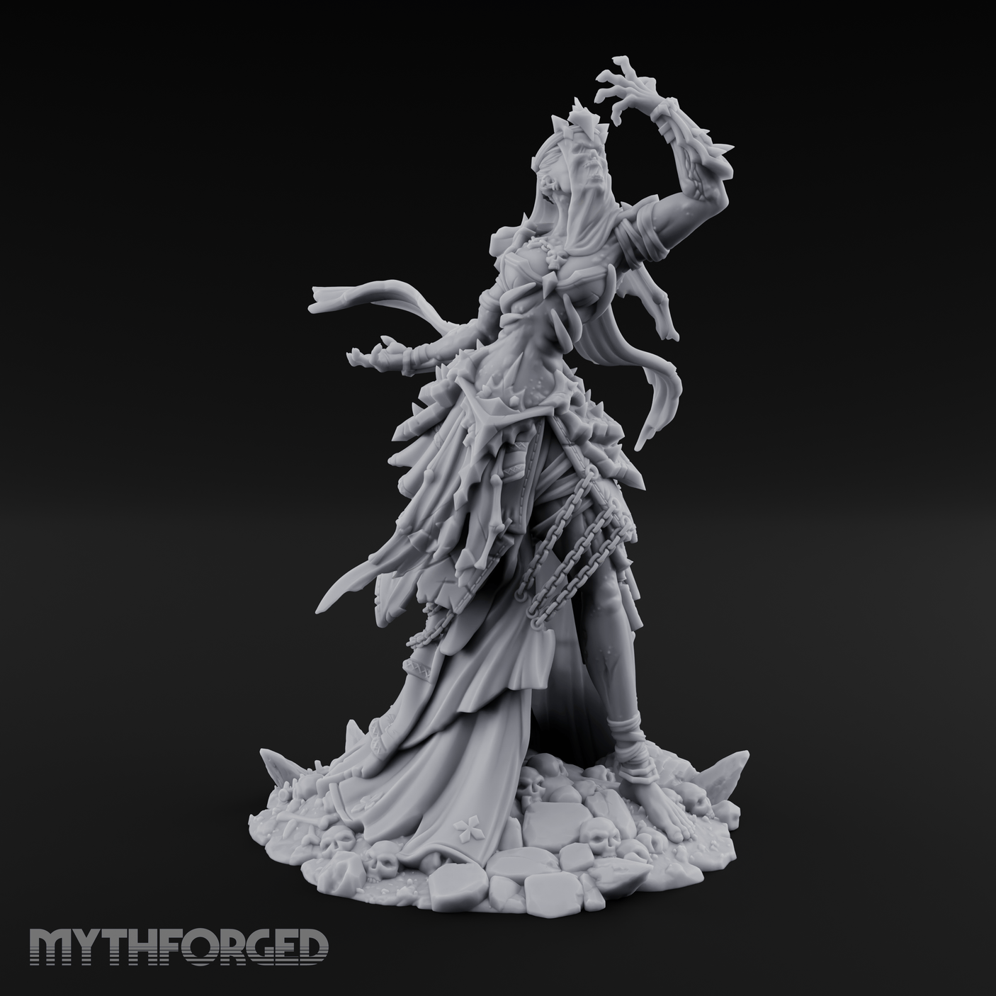 Veiled Banshee Queen Miniature for Dungeons and Dragons, Pathfinder or other TTRPGs