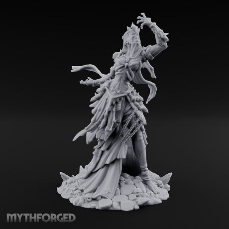 Veiled Banshee Queen Miniature for Dungeons and Dragons, Pathfinder or other TTRPGs