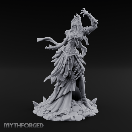 Veiled Banshee Queen Miniature for Dungeons and Dragons, Pathfinder or other TTRPGs