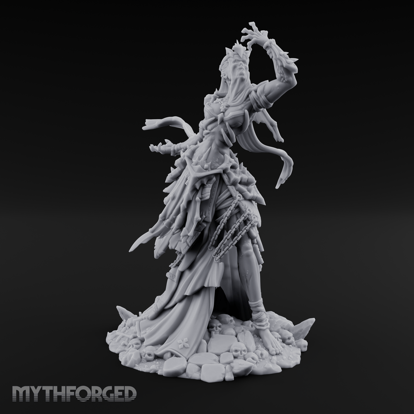 Veiled Banshee Queen Miniature for Dungeons and Dragons, Pathfinder or other TTRPGs