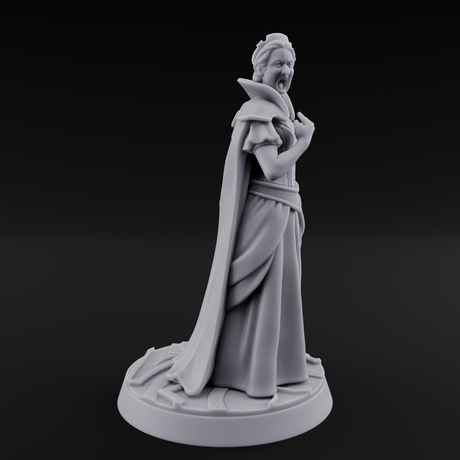 Shrieking Mad Human Queen Miniature for Dungeons and Dragons, Pathfinder or other TTRPGs
