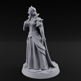 Shrieking Mad Human Queen Miniature for Dungeons and Dragons, Pathfinder or other TTRPGs