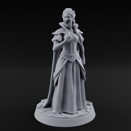 Shrieking Mad Human Queen Miniature for Dungeons and Dragons, Pathfinder or other TTRPGs