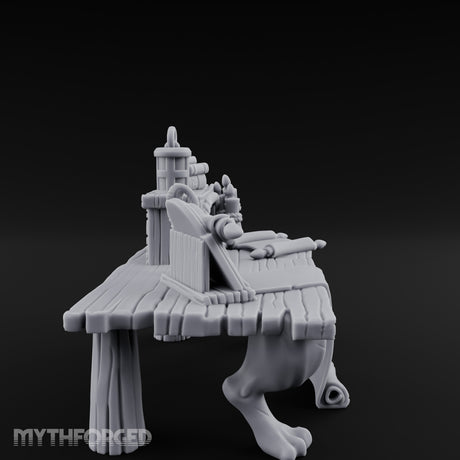 Quill-Stood Scroll-Draped Scholar's Writing Desk Miniature for Dungeons and Dragons, Pathfinder or other TTRPGs