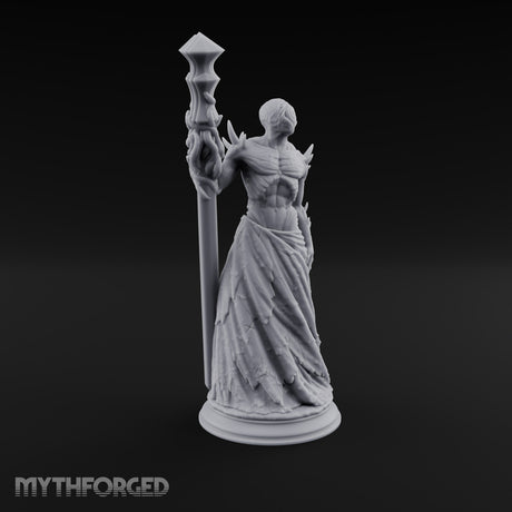 Risen Wearing Rags Nothic One-Eyed Spined Stalker with Crystal Staff