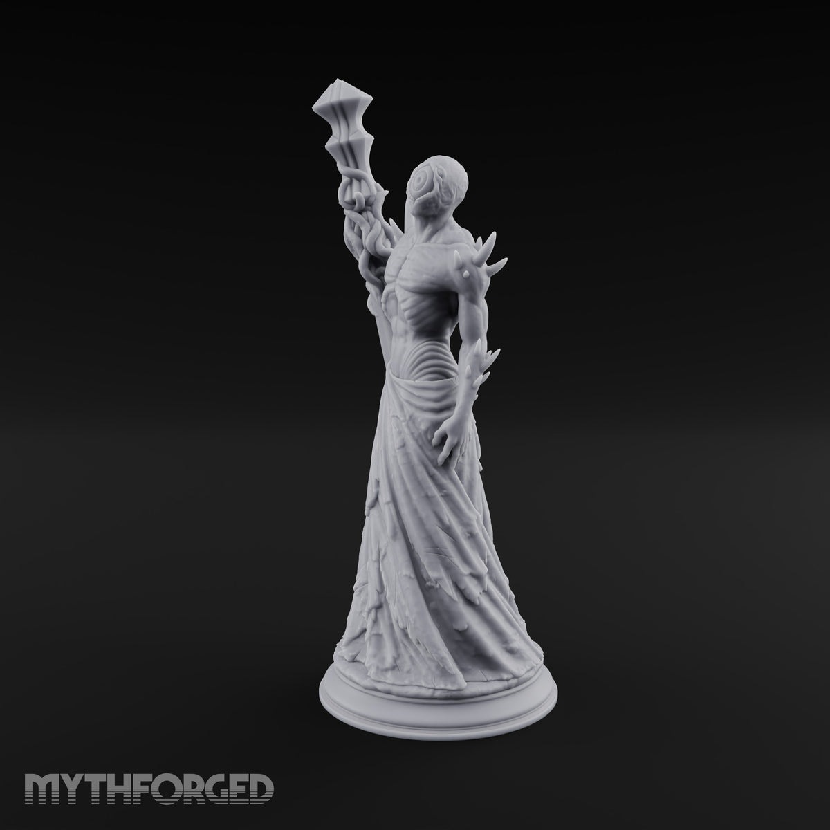 Risen Wearing Rags Nothic One-Eyed Spined Stalker with Crystal Staff