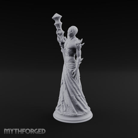 Risen Wearing Rags Nothic One-Eyed Spined Stalker with Crystal Staff