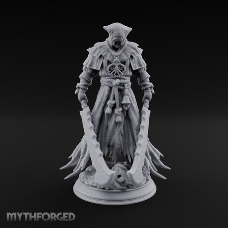 Both Cleavers Down, Nobody Home Human Hooded Cultist with Twin Cleaver Blades