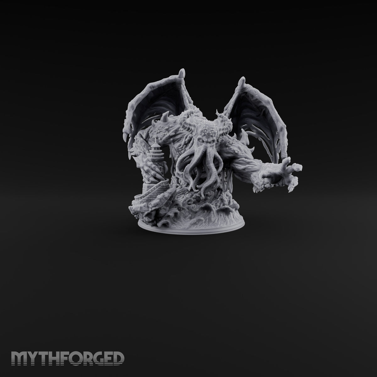 Lighthouse Keeper's Worst Night Cthulhu Winged Tentacle-Faced Horror