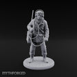 Radio Calling Human Resistance Fighter Miniature for Dungeons and Dragons, Pathfinder or other TTRPGs