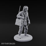 Radio Calling Human Resistance Fighter Miniature for Dungeons and Dragons, Pathfinder or other TTRPGs