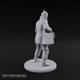 Radio Calling Human Resistance Fighter Miniature for Dungeons and Dragons, Pathfinder or other TTRPGs