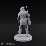 Radio Calling Human Resistance Fighter Miniature for Dungeons and Dragons, Pathfinder or other TTRPGs