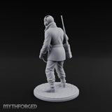 Radio Calling Human Resistance Fighter Miniature for Dungeons and Dragons, Pathfinder or other TTRPGs