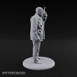 Radio Hoisting Rope Slinging Human Survivor Miniature for Dungeons and Dragons, Pathfinder or other TTRPGs